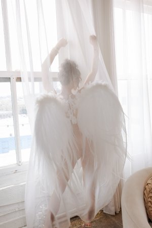 Liz Jordan in Bronze Lingerie and Angel Wings Posing photo 23