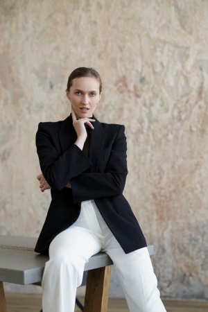 Stacy Cruz in sheer top white pants slow seductive moves photo 1