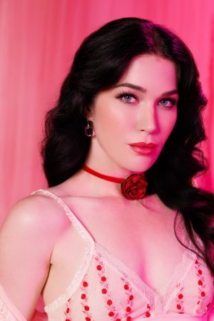 Evelyn Claire in Polka Dot Lingerie and Heels photo 2