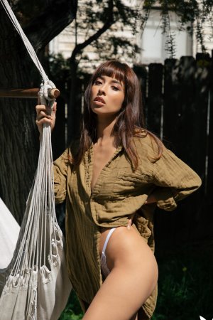 Ali Rose Lauren Lee bare all in garden poses with Ali photo 17