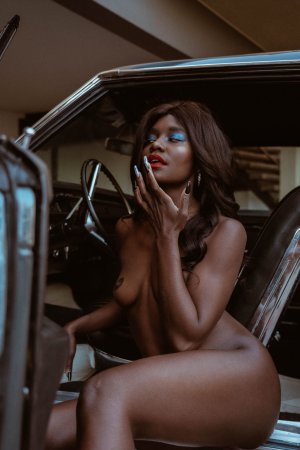 Victoria Antoinette poses in bodysuit and jacket by classic car photo 14
